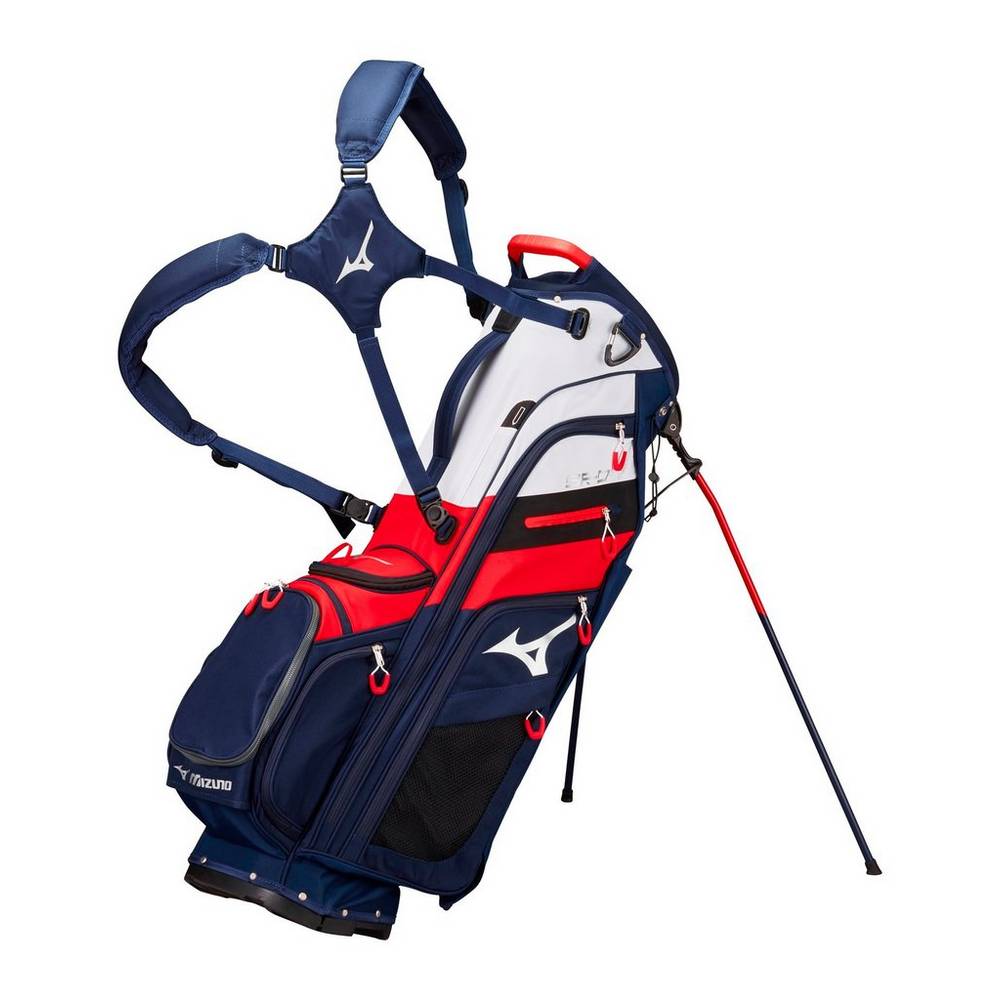 Mizuno Men's BR-D4 6-Way Stand Bag Navy/Red (240227-IUK)